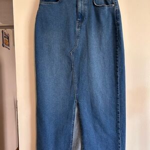 Noisy may Classic Blue Denim Modest Skirt